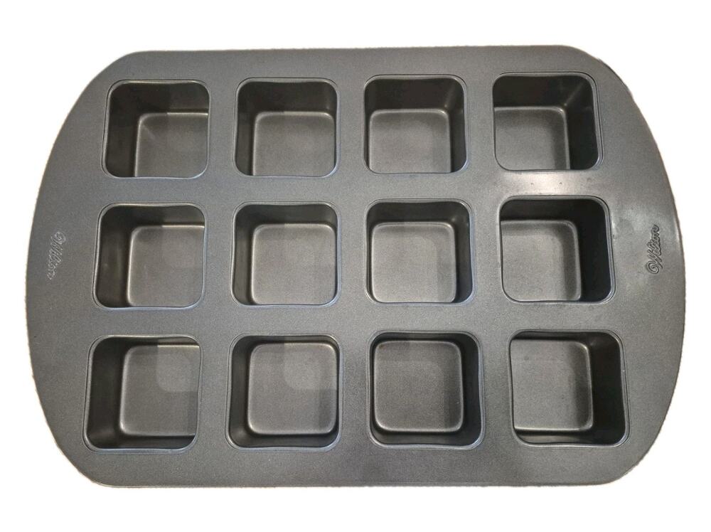 Wilton Ultra Brownie Cake Pan Non-Stick Bakeware Twelve-Cavity 2.5" Square Bars